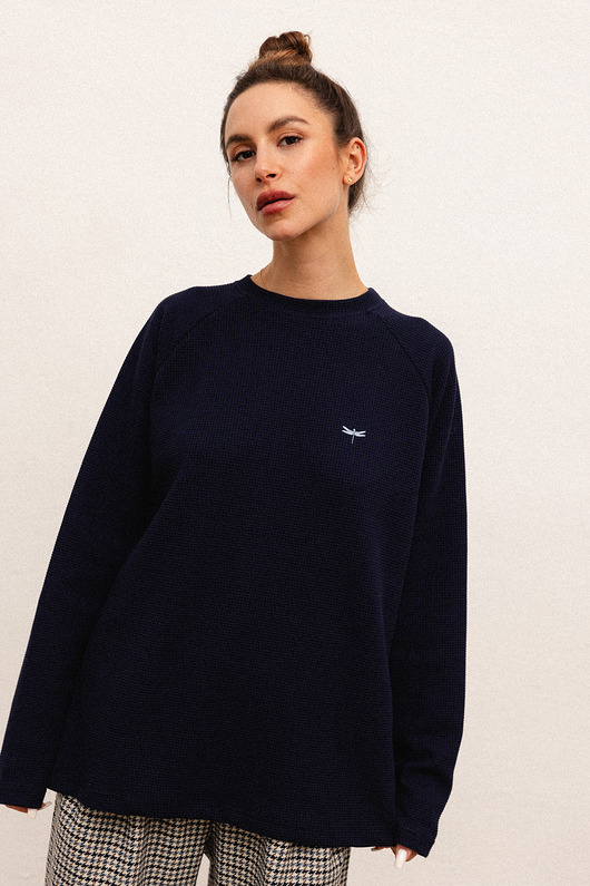 bluzki z długim rękawem damskie Longsleeve SEAN ocean