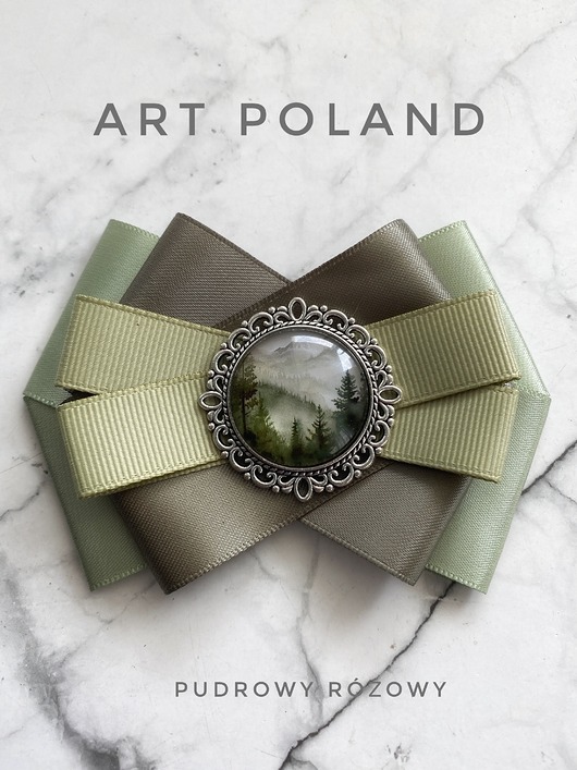 broszki Kolekcja ART Poland Brosza z grafiką Polskie Góry