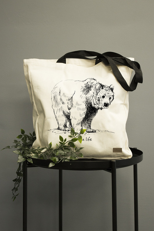 Torba bawełniana Niedźwiedź AllbagAllprints