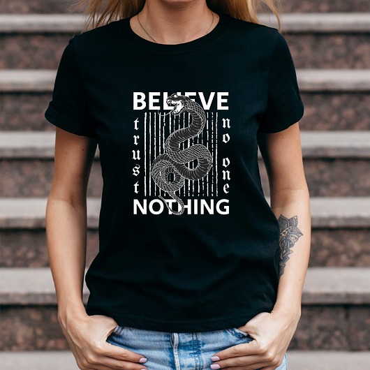 t-shirt damskie Koszulka damska organiczna Believe nothing