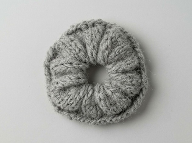 gumki do włosów Wełniana melanżowa scrunchie