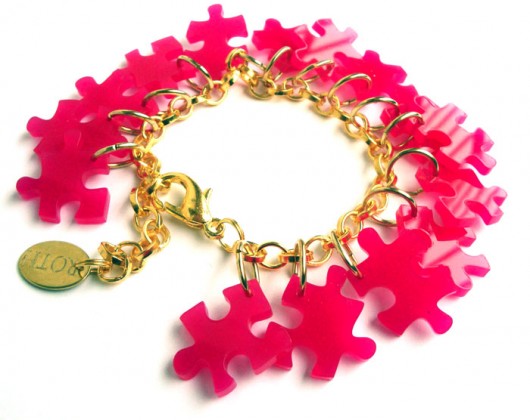 PuzzLove DeLuxe/ bransoletka / różowy Monika Roth