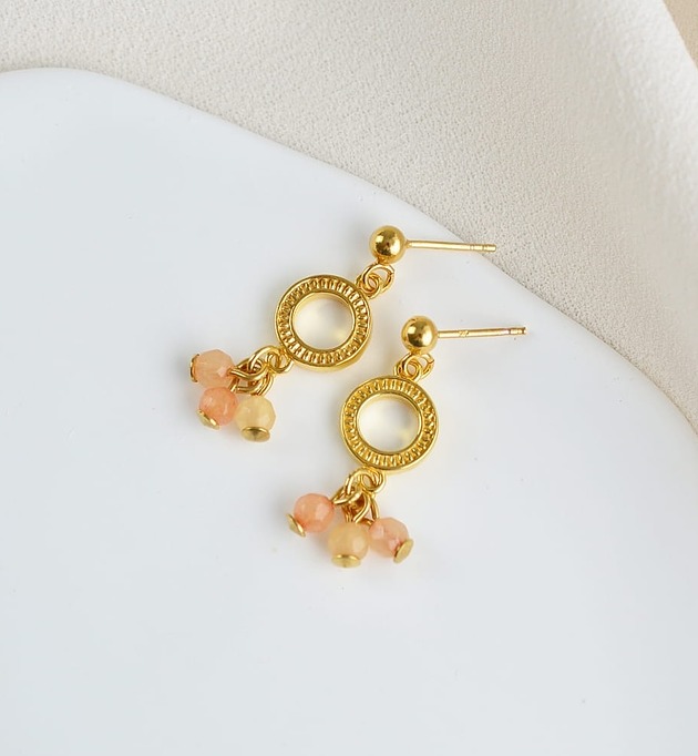 kolczyki z kamieniami Kolczyki z kamieni słonecznych