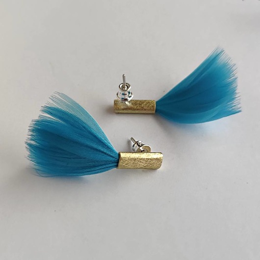 kolczyki z piórami PIÓRKO kolczyki