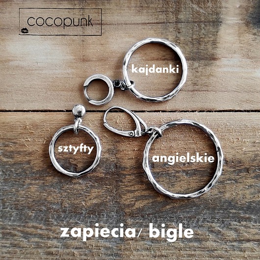 kolczyki srebrne Kolczyki srebrne 4,5cm + bigle angielskie zamówienie indywidualne