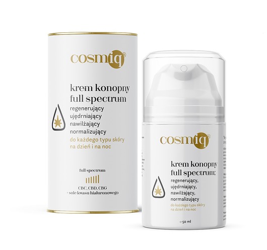 kremy do twarzy i pod oczy Krem do twarzy konopny Full Spectrum Cosmiq 50 ml