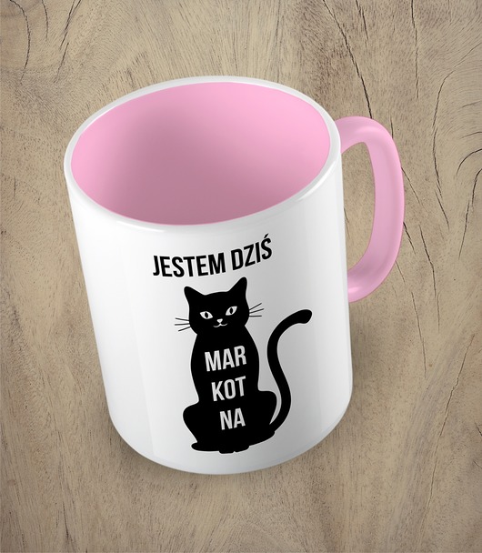 kubki Kolorowy kubek JESTEM DZIŚ MARKOTNA