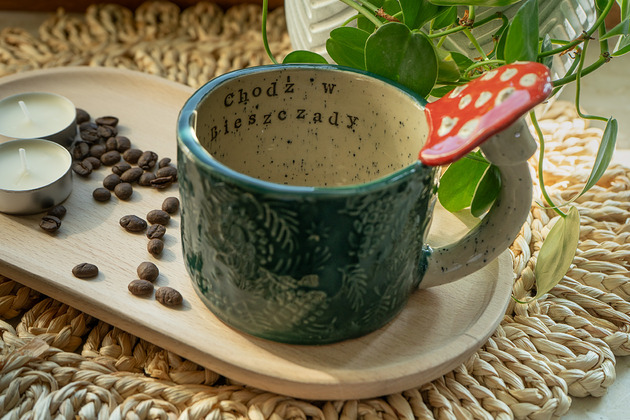 kubki Ceramiczny kubek handmade Chodź w Bieszczady