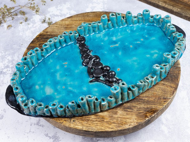 patery i talerze Piękna nietuzinkowa patera. Jedyna. Unikat. Handmade