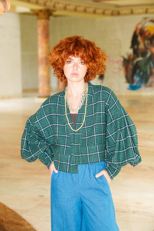 marynarki damskie Narzutka Scottish Green