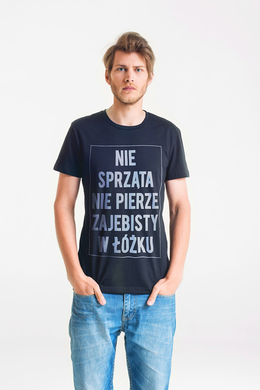 ZAJEBISTY Męski T-shirt CZARNY GAU great as You