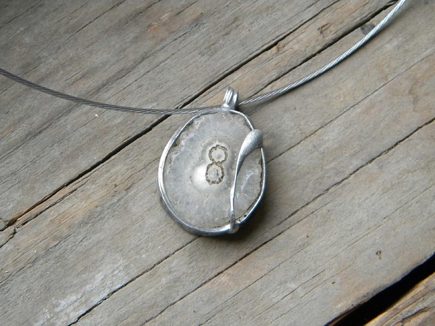 chokery Kwarc solar - naszyjnik - pojedynczy akcent