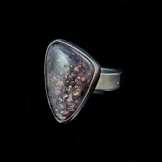 pierścionki srebrne Pierścionek Iolit ze słonecznym refleksem