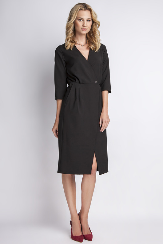 ELEGANCKA SUKIENKA, SUK131 czarny Lanti