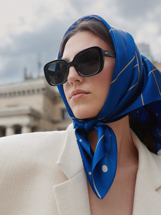 apaszki Apaszka jedwabna OKO KOBALT