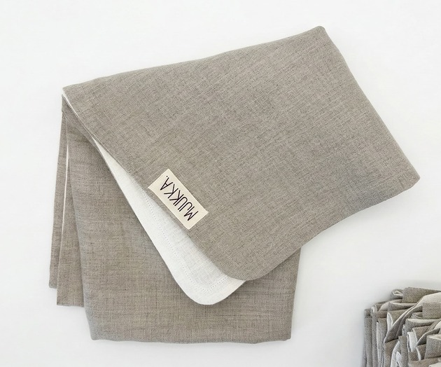 akcesoria dziecięce - różne Otulacz niemowlęcy z tkaniny konopnej  90x90cm