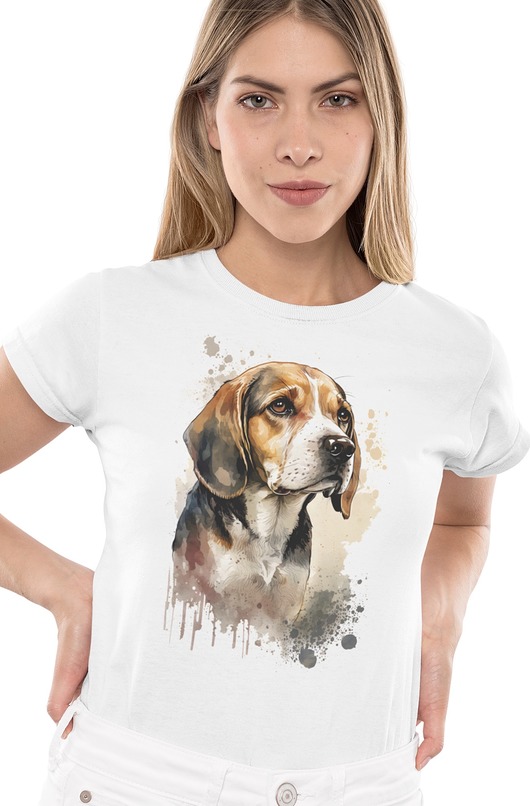 t-shirt damskie Koszulka pies Beagle rasy psów prezent