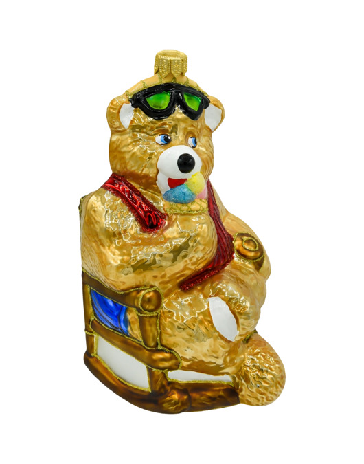 ozdoby choinkowe Bombka choinkowa: Niedźwiedź na wakacjach: brązowy