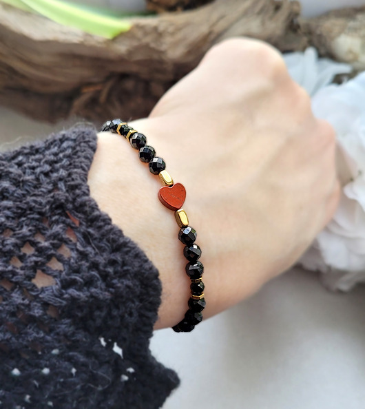 bransoletki z kamieni naturalnych OCHRONA przed złą energią z Turmalinem