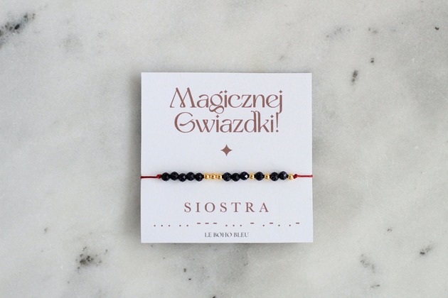 bransoletki na sznurku SIOSTRA w alfabecie Morse'a - Magicznej Gwiazdki!