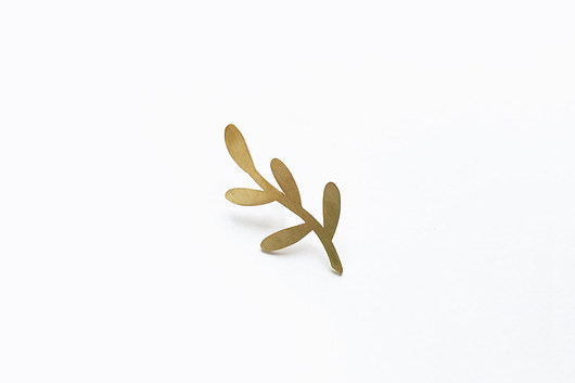Pin Broszka Vander Liść Złoty Mat Vander jewelry