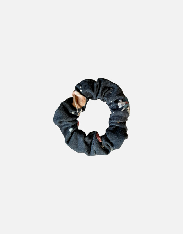 gumki do włosów Scrunchie gumka frotka wąska - myszki w kosmosie