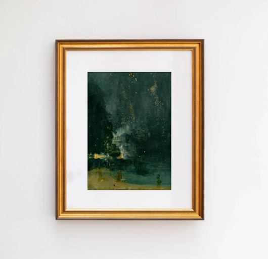 grafiki i ilustracje PLAKAT  Nocturne in Black and Gold James Whistler