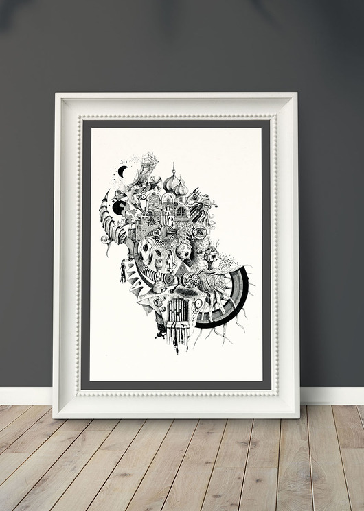 grafiki i ilustracje Grafika Artystyczna Dziwny Świat