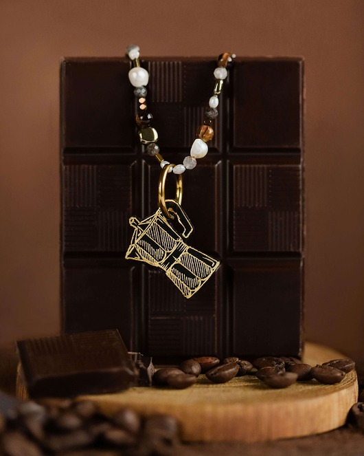 kolczyki - inne Kawiarka złota - kolczyk/ zawieszka