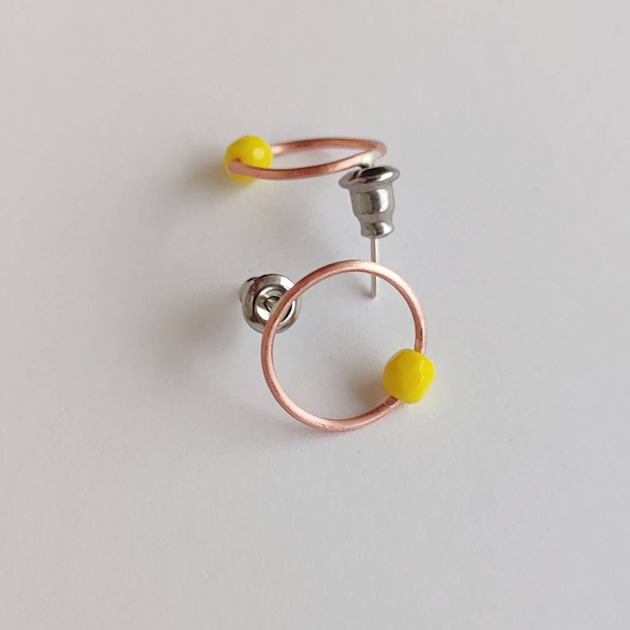 kolczyki z kamieniami Kolczyki OKRĄG