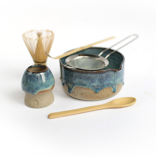 kuchnia - różne Matcha set * 6 elementów * niebieski