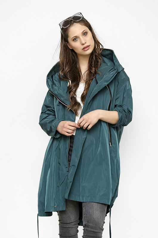Parka z kapturem Ariana w morskiej zieleni Freeshion