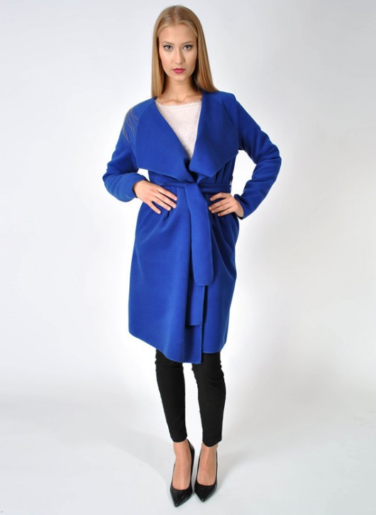 płaszcze damskie Asymetryczny płaszcz waterfall