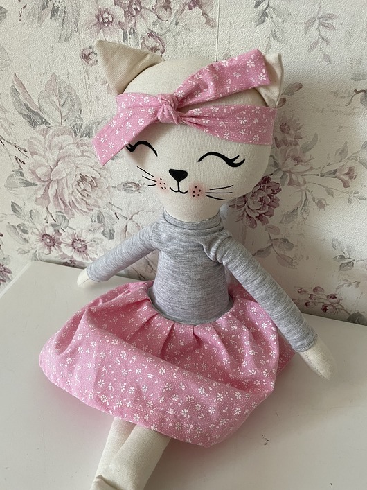 misie i maskotki Maskotka Kotek Rozalka  60 cm
