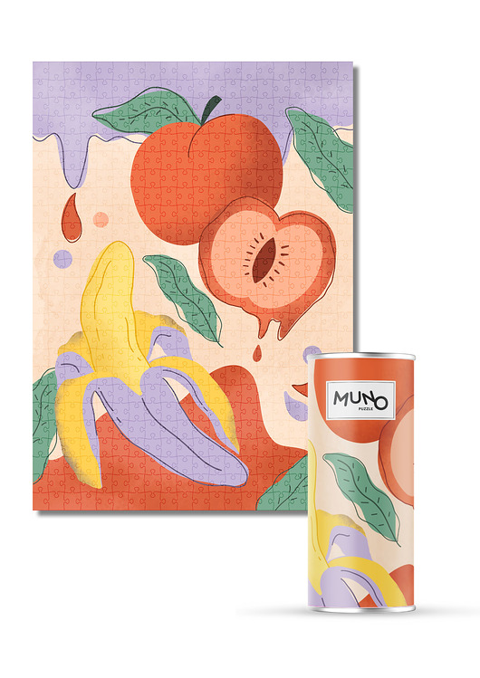 puzzle dla dzieci Muno Puzzle "Fruity" by Ola Kryngiert 500 el. w ozdobnej tubie