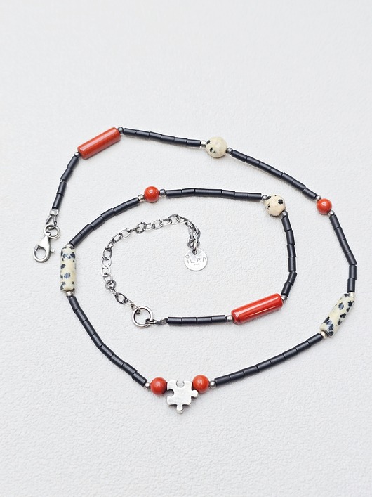 naszyjniki - inne Naszyjnik  Właściwy Puzzel Srebro