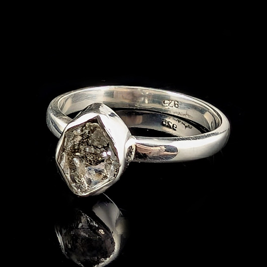 pierścionki srebrne Pierścionek subtelny herkimer