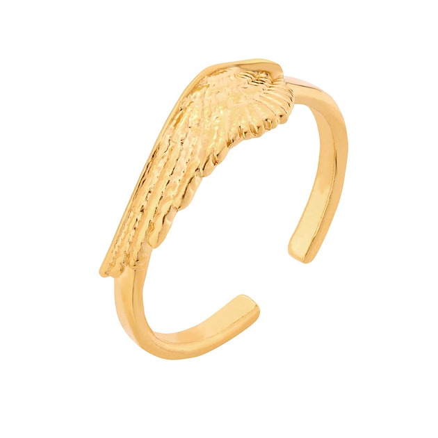 pierścionki złote Złoty pierścionek ze skrzydłem