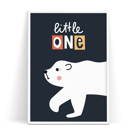 Plakat dziecięcy Little One Miś trochę na ścianę
