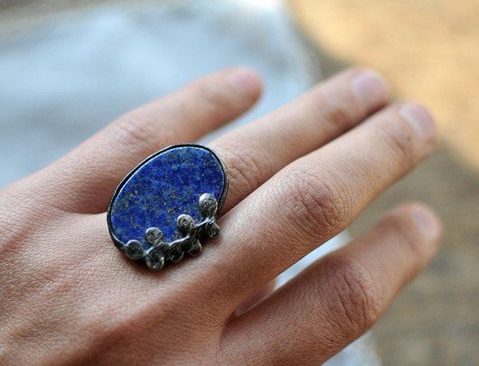 Pierścionek z Lapis Lazuli MARIAELA