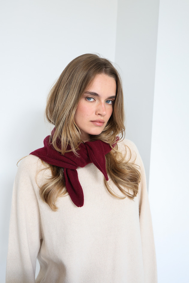 szale damskie Chusta Rowan bordowa