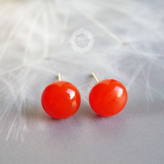 mini czerwone pomarańcze MAKU-pracownia szkła