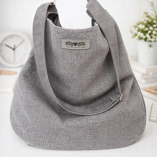 torby na ramię Duża  boho torba szary  XXL na ramię pojemna miejska