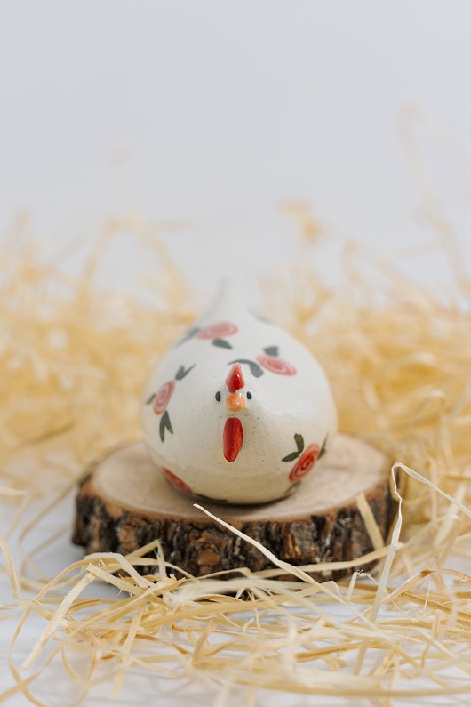 ozdoby wielkanocne Kurka różana