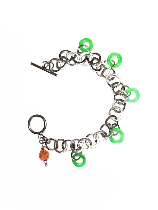 JADEIT+RUDRAKSZA bransoleta NOMAD ACCESSORIES