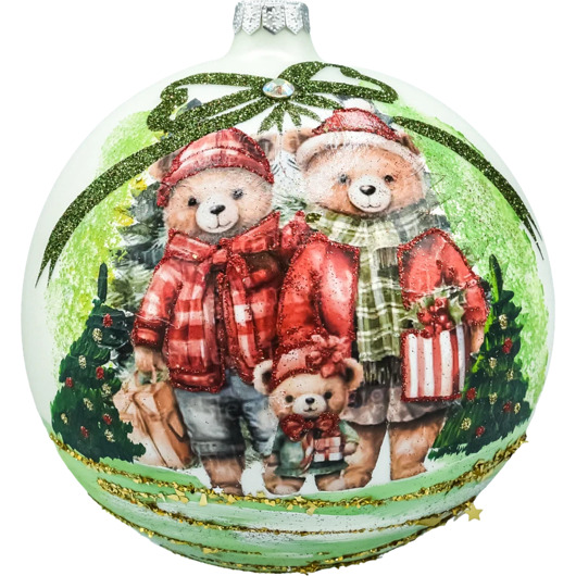 ozdoby choinkowe Bombka okrągła: Rodzina Misiów