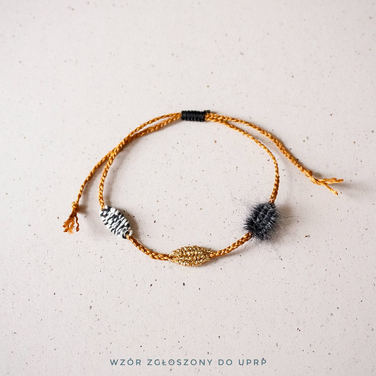 bransoletki - inne Bransoletka ręcznie robiona - regulowana, unikat