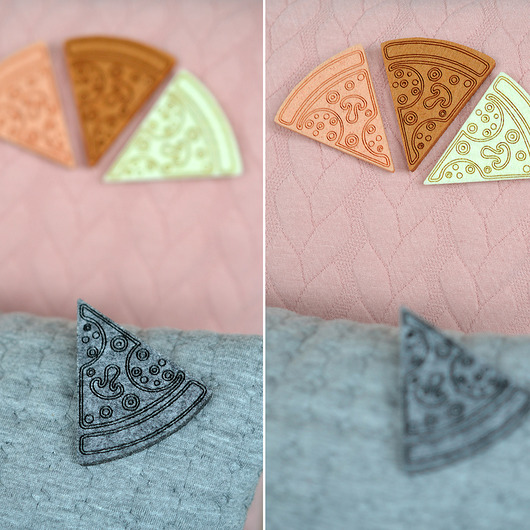 pizza felt label