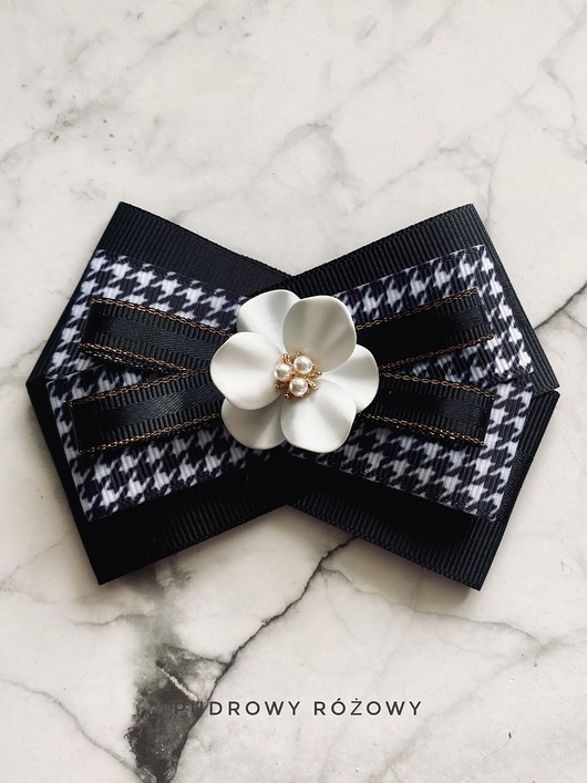 broszki Czarna  Brosza  z kwiatem  3d NOWOŚĆ