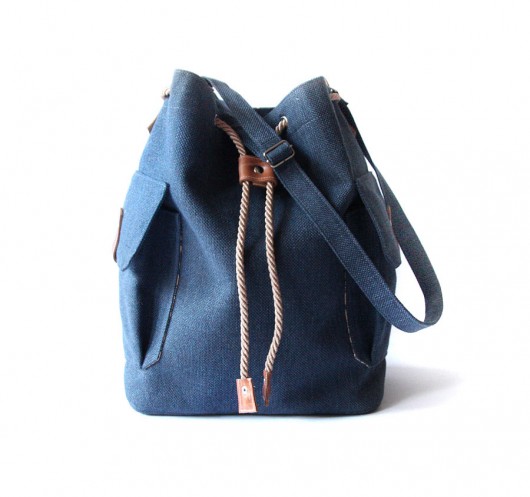torba -navy blue&camel&peach- elfagado